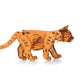 Ginger Kitten — Mechanical Wooden Model, 236 Pieces