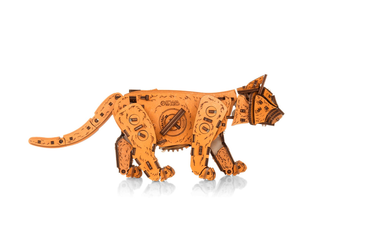 Ginger Kitten — Mechanical Wooden Model, 236 Pieces