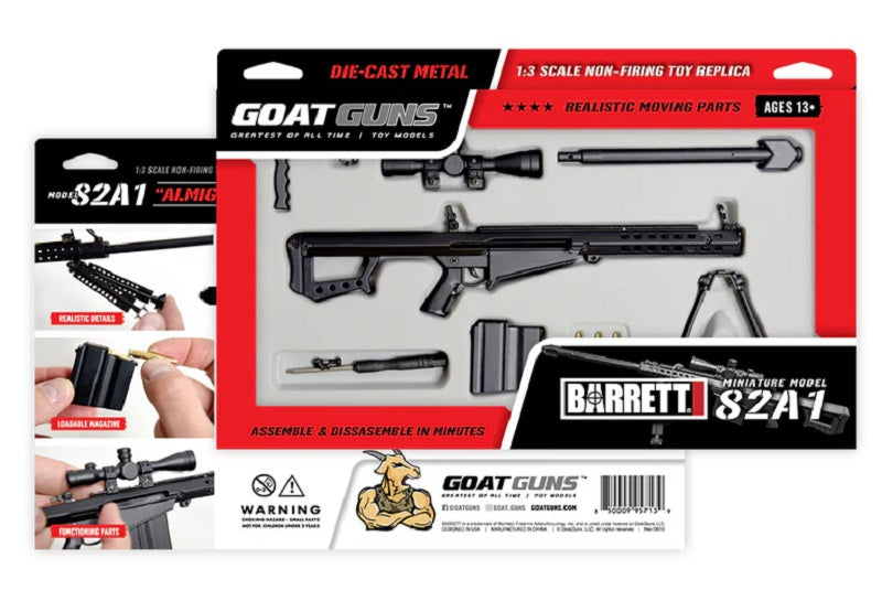 GoatGuns 1/3 Scale Officially Licensed Barrett M82A1 .50 Cal Sniper Rifle Model "” Black