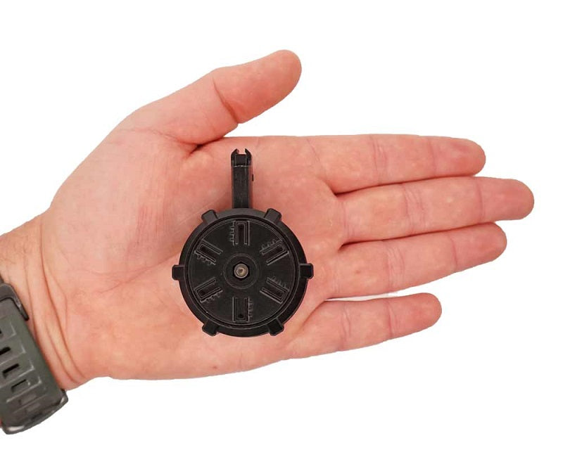 GoatGuns Mini 60-Round AR15 Drum Magazine "” Die-Cast Metal