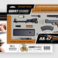 GoatGuns 1/3 Scale Die Cast AK47 Rifle Model "” Black with Wood-Grain Stock