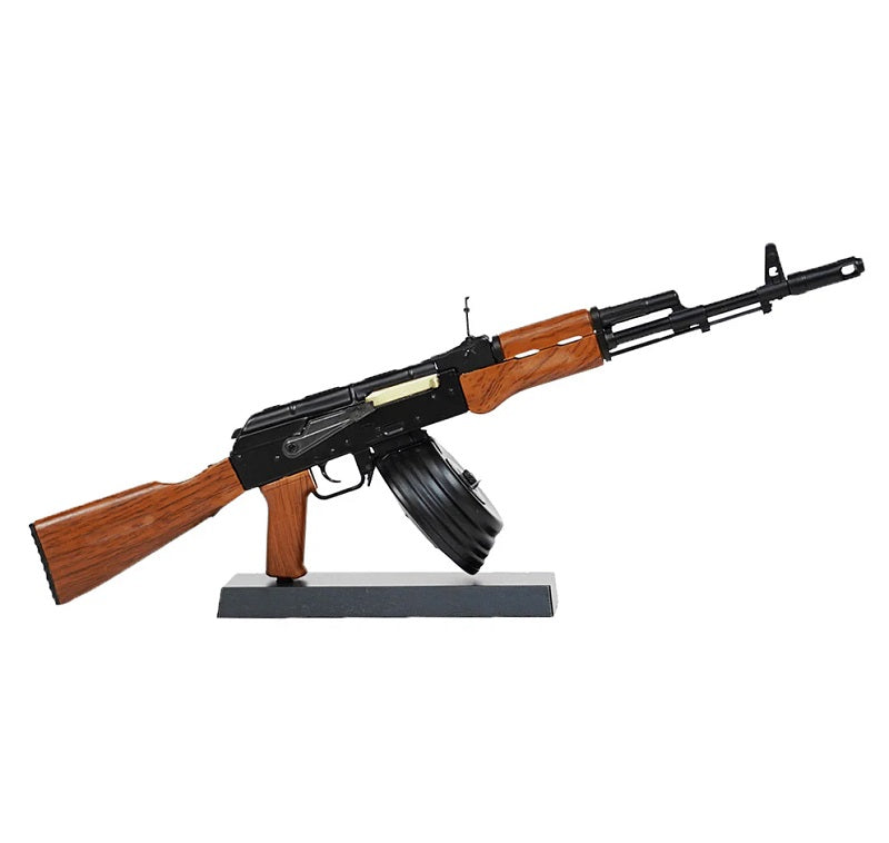 GoatGuns Mini AK Drum Magazine for AK47 Models "” Die-Cast Metal Black