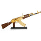 GoatGuns 1/3 Scale Die Cast 'Goldilocked' AK47 Rifle Model "” Pure Gold