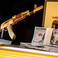 GoatGuns 1/3 Scale Die Cast 'Goldilocked' AK47 Rifle Model "” Pure Gold