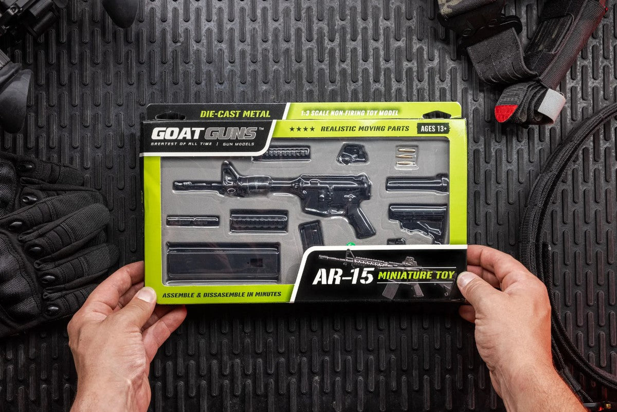 GoatGuns 1/3 Scale Die Cast 'CHARKY' AR15 Rifle Model "” Flat Black