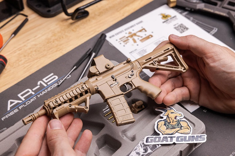 GoatGuns 1/3 Scale Die Cast 'COYOTE' AR15 Short Barrel Model "” Coyote Tan
