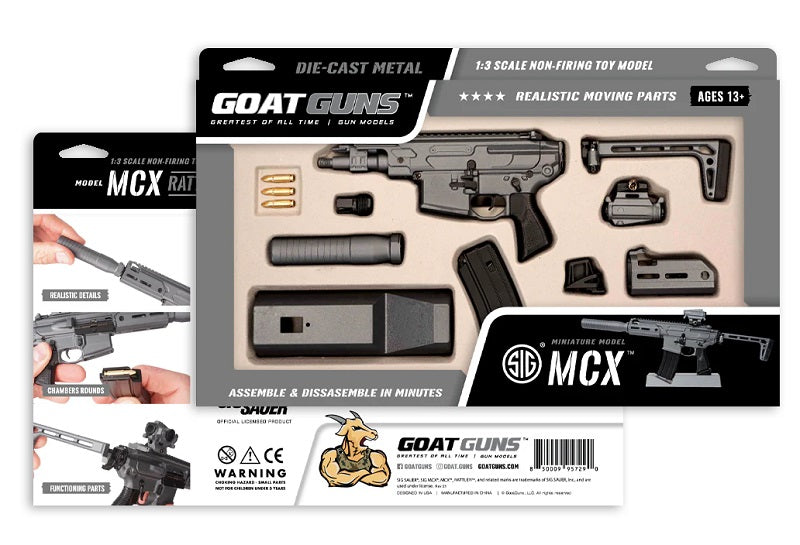 GoatGuns 1/3 Scale Diecast SIG Sauer MCX Rattler Model – Grey Officially Licensed