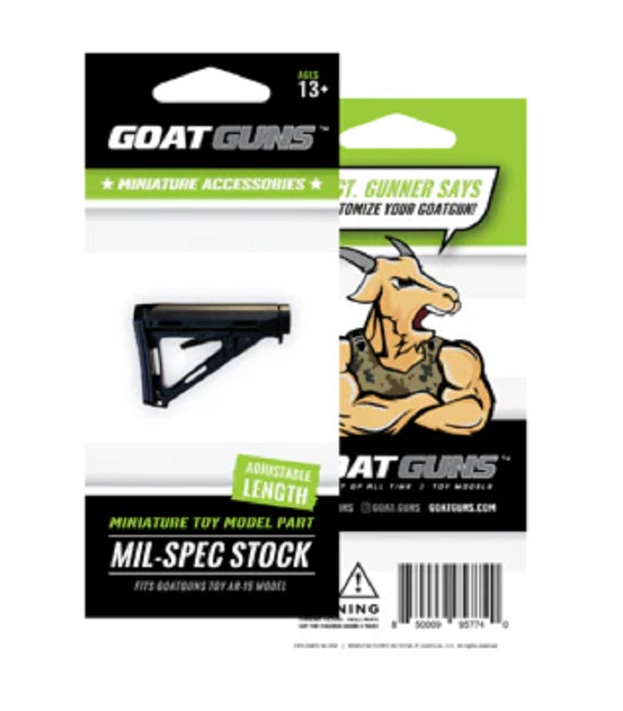 GoatGuns Diecast Mini Adjustable Milspec Stock for AR15 Base Models