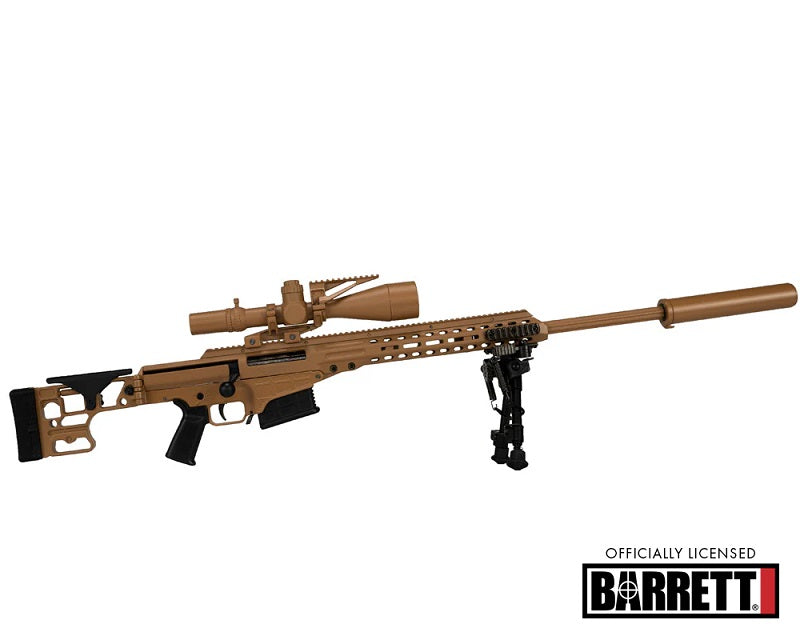 GoatGuns 1/4 Scale Diecast Barrett MK22 MRAD Sniper Rifle Model – Tan Officially Licensed