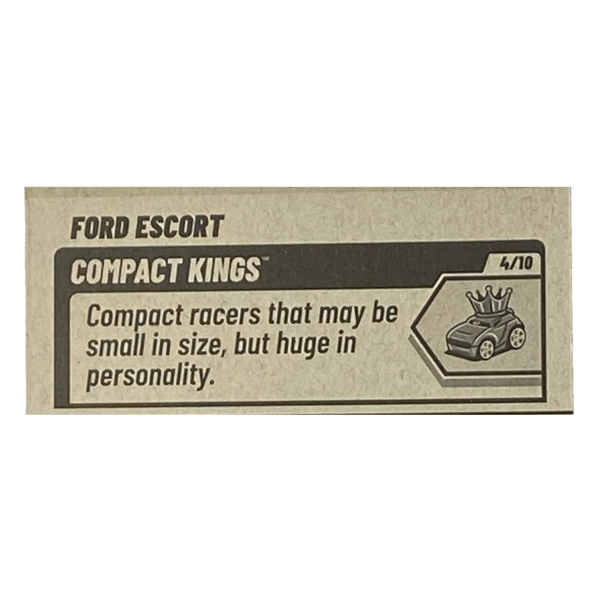 Hot Wheels Ford Escort - HW Compact Kings 4/10