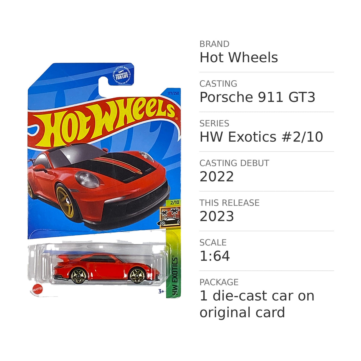Hot Wheels Porsche 911 GT3 | Exotics Series 2/10