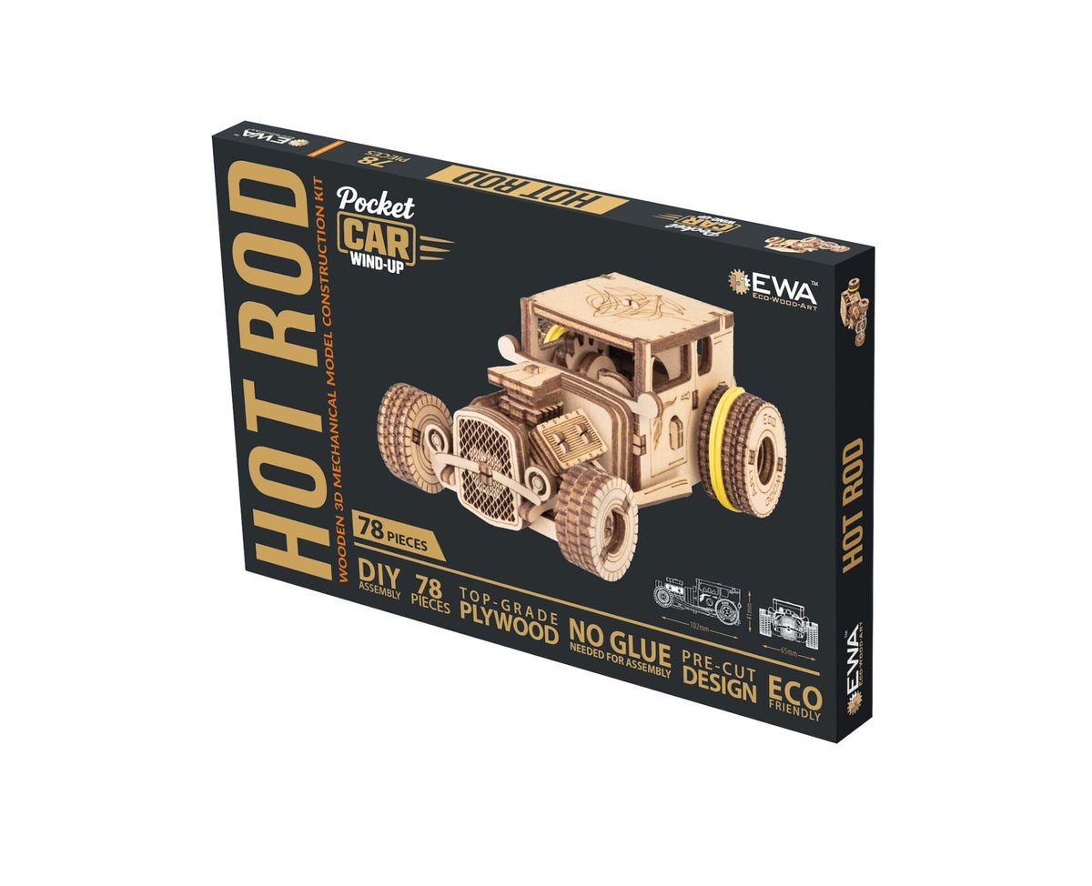 Hot Rod — Wooden Pocket Car, 78 Pieces