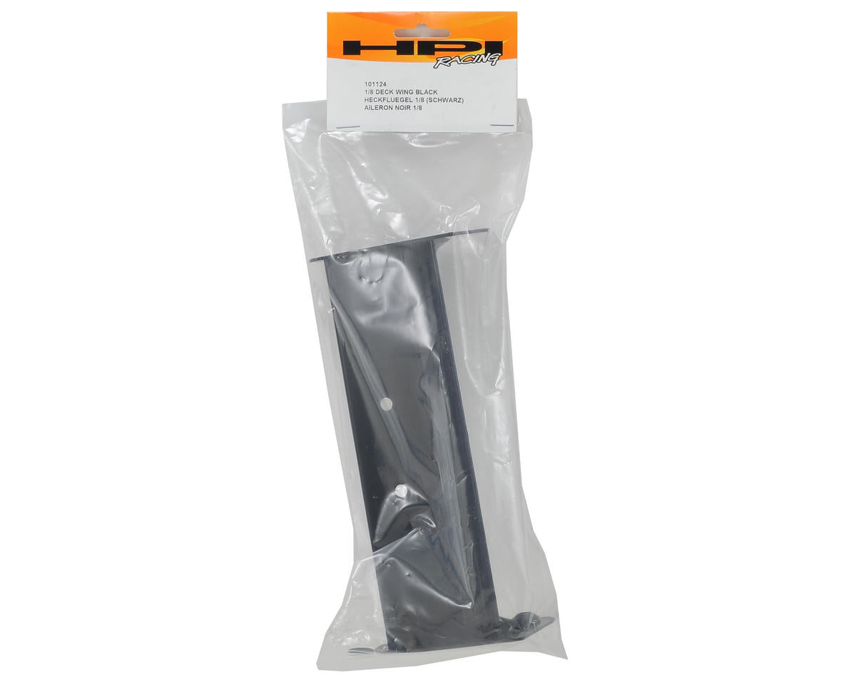 HPI Racing 1/8 Scale Rear Deck Wing Set Black with Wing Washers