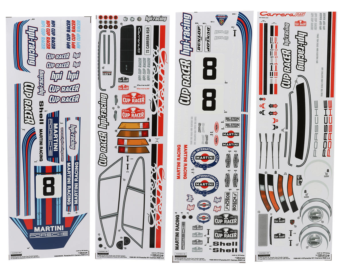 HPI Racing 1973 Porsche Carrera RSR Clear Touring Car Body – 210mm Wheelbase M-Chassis Shell