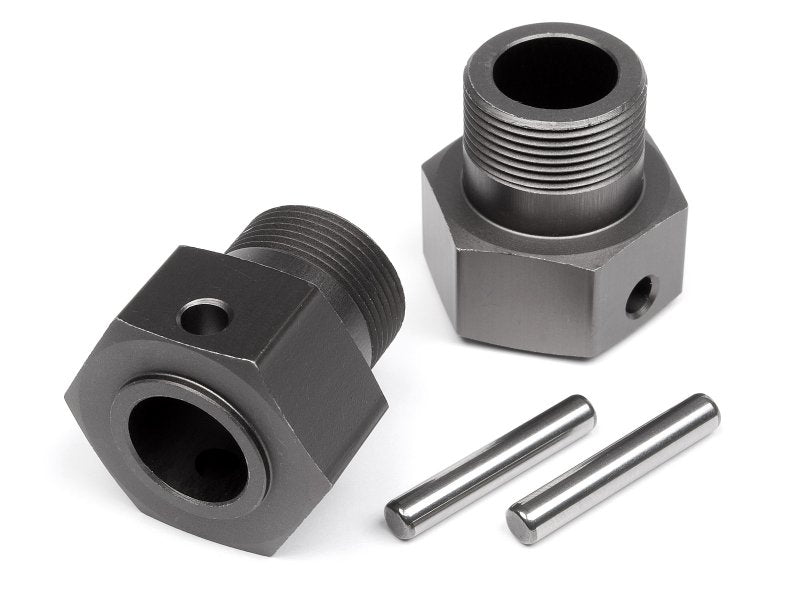 HPI Racing 24x27mm Wheel Hex Hubs Gunmetal for Baja 5SC (Pair)