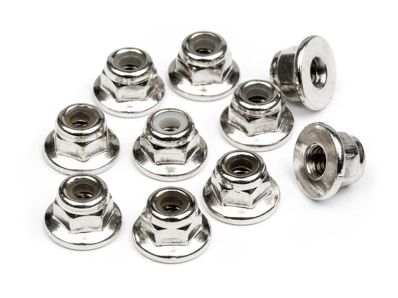 HPI Racing M3 Flanged Lock Nuts (10pcs)
