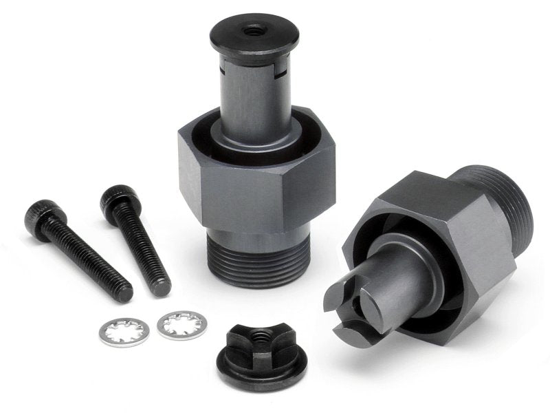 HPI Racing 24mm HD Front Hex Hubs Gunmetal for Baja 5B/5T/5SC (Pair)