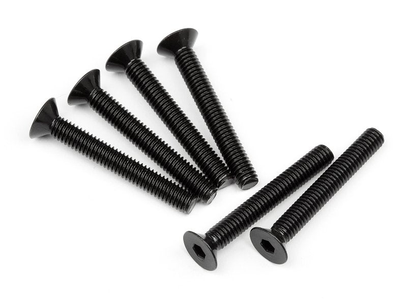 HPI Racing M4x30mm Flat Head Hex Socket Screws (6pcs) – Replacement Hardware
