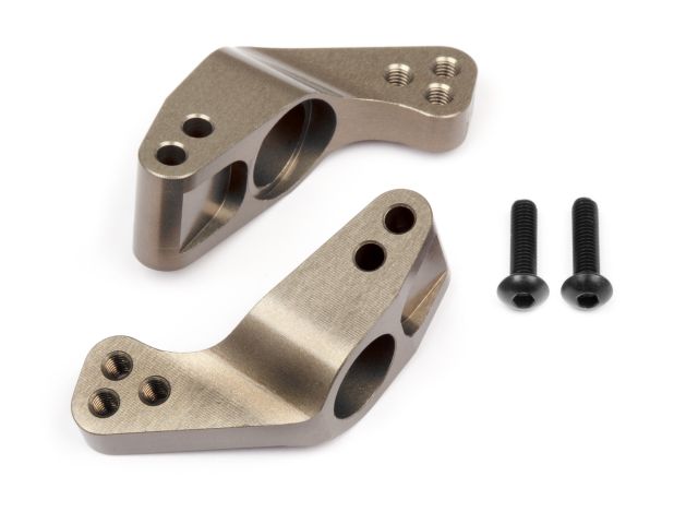 HPI Racing Hard Anodized Aluminum Rear Hub Carrier Set 0° – Optional Upgrade for Bullet/WR8