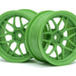 HPI Racing Tech 7 Wheel Green 52x26mm 6mm Offset (2pcs) – 1/10 Scale Touring