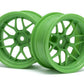 HPI Racing Tech 7 Wheel Green 52x26mm 9mm Offset (2pcs) – 1/10 Scale Touring