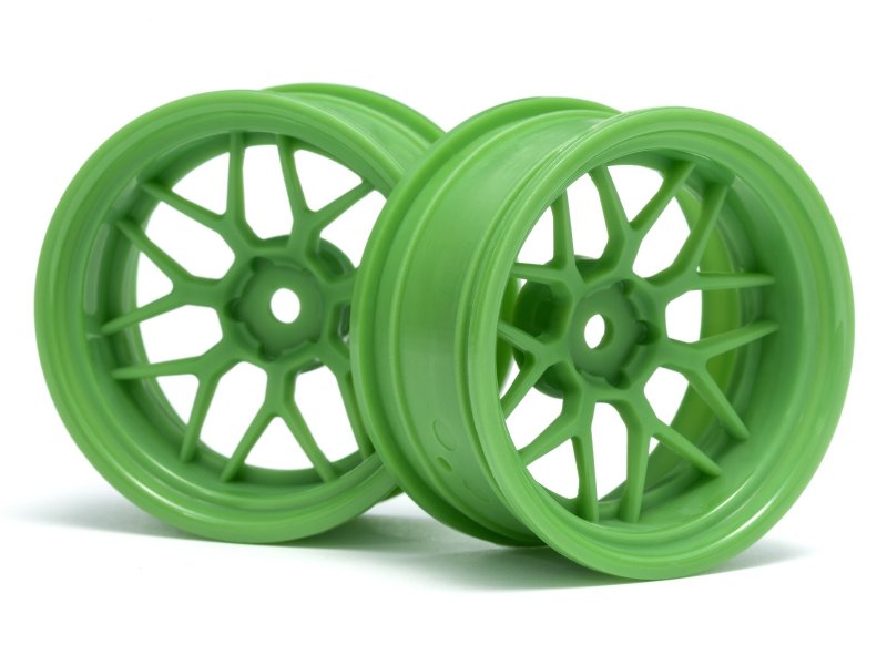 HPI Racing Tech 7 Wheel Green 52x26mm 9mm Offset (2pcs) – 1/10 Scale Touring