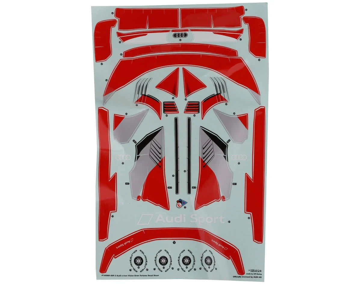 HPI Racing Audi e-tron Vision Gran Turismo Clear Body Shell 200mm 255mm Wheelbase for 1/10 Scale Touring Cars