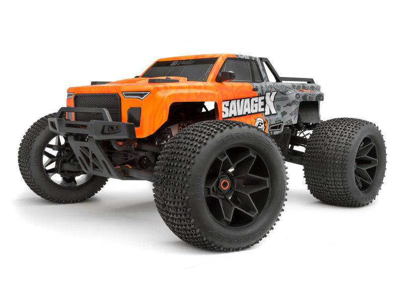 HPI Racing GT-6 Sportcab Pre-Painted Truck Body Orange/Grey for Savage X Flux