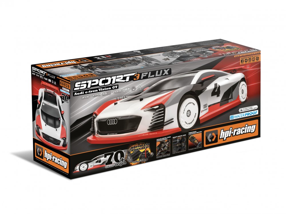 HPI Sport 3 Flux Audi e-tron Vision GT 1/10 4WD Brushless Touring Car RTR