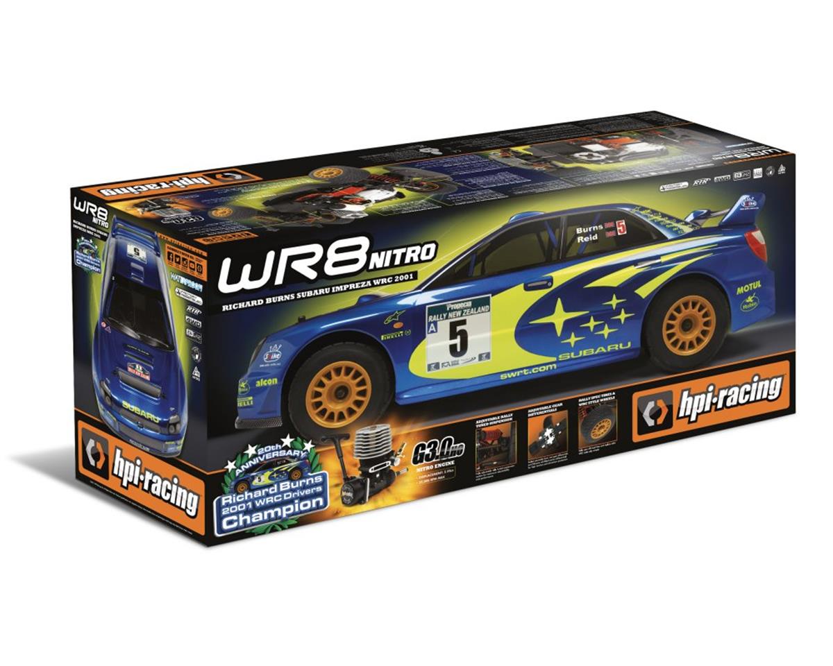 HPI Racing WR8 Nitro 3.0 2001 WRC Subaru Impreza 1/8 4WD Nitro Rally Car RTR