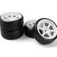 HPI Racing Falken Azenis Drift Tires Pre-Mounted on HRE C106 Wheels White (4pcs)