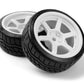 HPI Racing Falken Azenis Drift Tires Pre-Mounted on HRE C106 Wheels White (4pcs)