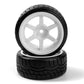 HPI Racing Falken Azenis Drift Tires Pre-Mounted on HRE C106 Wheels White (4pcs)