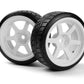 HPI Racing Falken Azenis Drift Tires Pre-Mounted on HRE C106 Wheels White (4pcs)