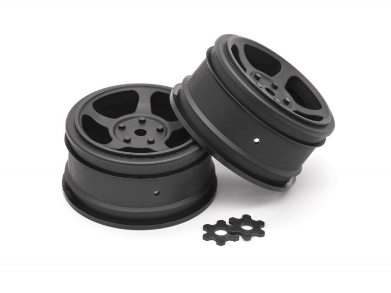 HPI Racing Vintage TA2 Wheels 26mm Black 0mm Offset (2pcs) for 1/10 Scale Touring Cars