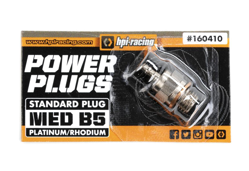 HPI Racing Glow Plug Medium B5 for .18 to .28ci (3-4.7cc) Nitro Engines Running 16%-25% Nitro
