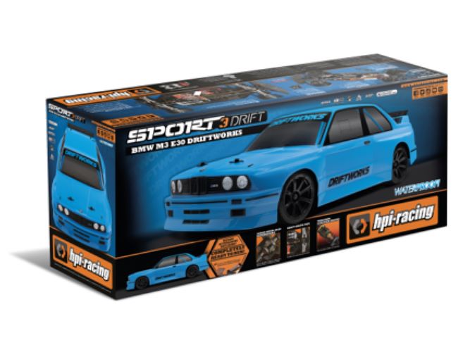 HPI Racing Sport 3 Drift BMW E30 Driftworks 1/10 4WD RTR Combo (with Battery & Charger)
