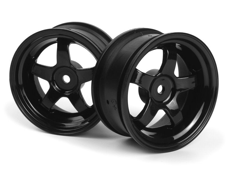 HPI Racing Work Meister S1 Black 26mm Wheels — 3mm Offset (2-Pack)