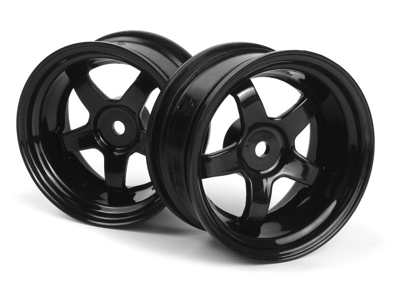 HPI Racing Work Meister S1 Black 26mm Wheels — 6mm Offset (2-Pack)
