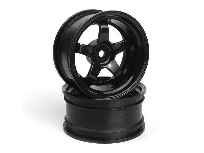 HPI Racing Work Meister S1 Black 26mm Wheels — 6mm Offset (2-Pack)
