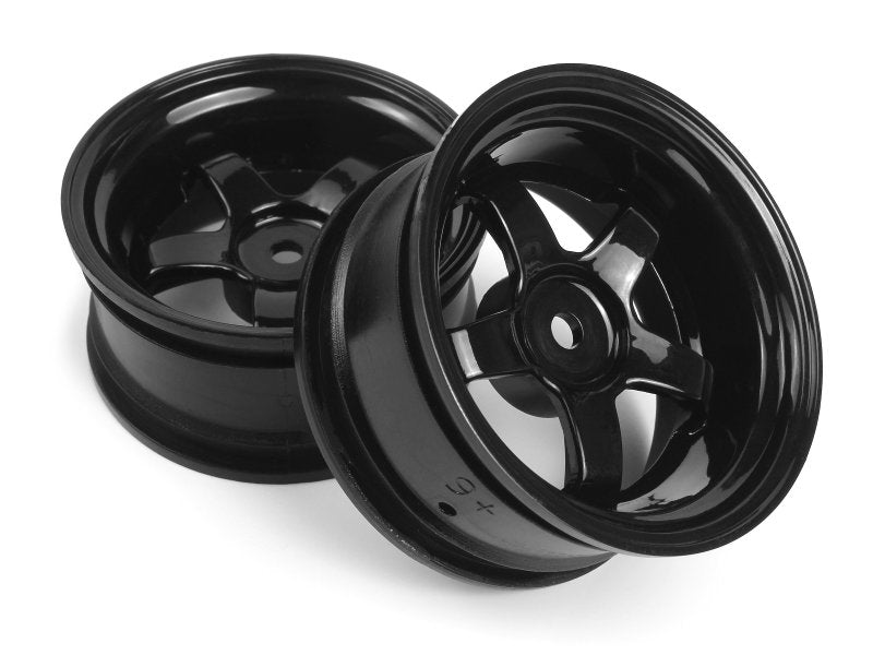 HPI Racing Work Meister S1 Black 26mm Wheels — 6mm Offset (2-Pack)