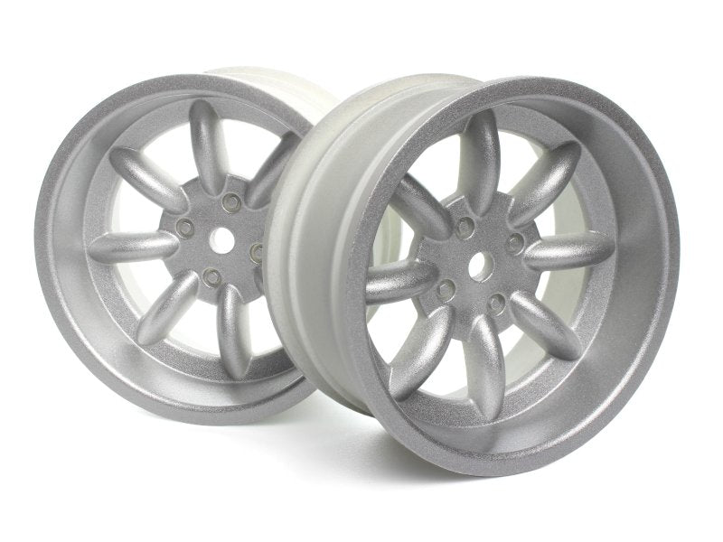HPI Racing FS-15 Sport 8-Spoke Wheels 26mm Silver 6mm Offset (Pair)
