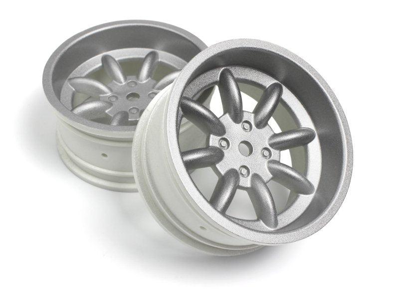 HPI Racing FS-15 Sport 8-Spoke Wheels 26mm Silver 6mm Offset (Pair)
