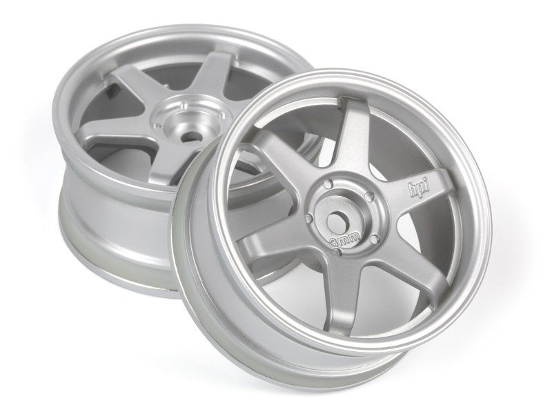 HPI Racing TE37 Wheel 26mm Matte Chrome (3mm Offset)