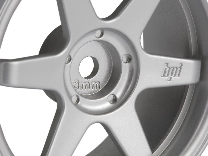 HPI Racing TE37 Wheel 26mm Matte Chrome (3mm Offset)