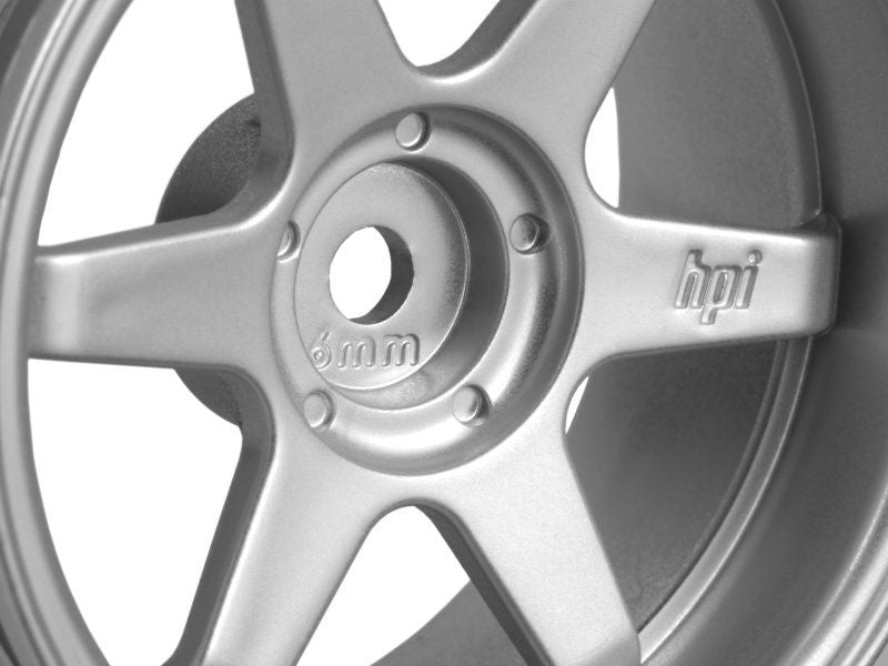 HPI Racing TE37 Wheel 26mm Matte Chrome (6mm Offset)