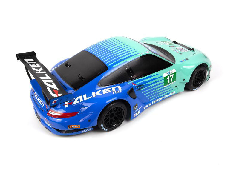 HPI Racing Porsche 911 GT3 RSR Falken Painted Body 200mm – 1/10 Scale RC On-Road Shell