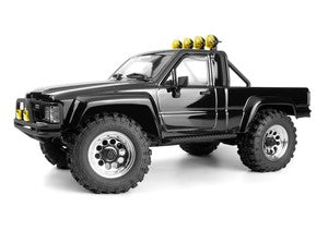 HPI Racing Venture18 Flux 1985 Toyota Hilux SR5 RTR (Black) – 1/18 Brushless Scale Trail Truck