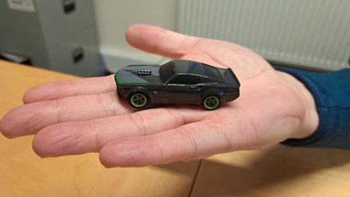 HPI Racing nano-TTR 1969 Ford Mustang RTR-X 1/64 2WD Micro RC Car Grey - Complete RTR with Radio