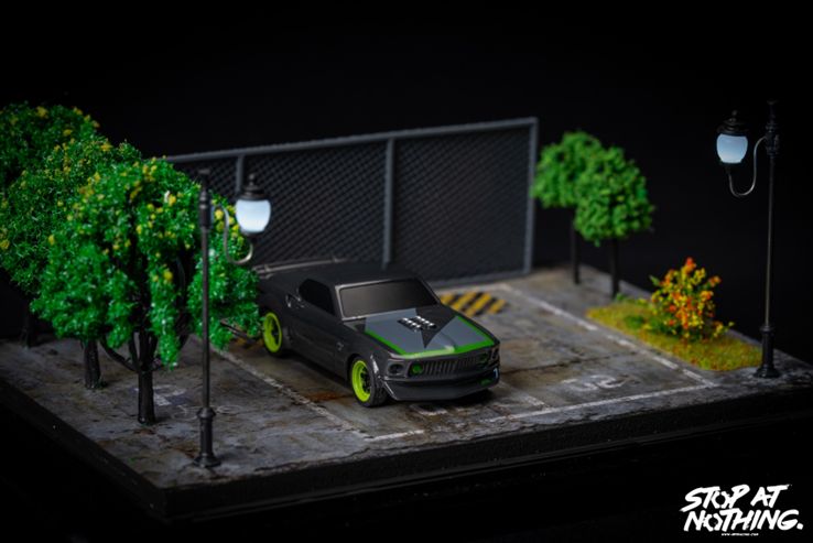 HPI Racing nano-TTR 1969 Ford Mustang RTR-X 1/64 2WD Micro RC Car Grey - Complete RTR with Radio